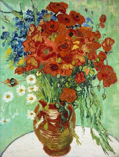 Váza búzavirággal és mákkal alkotó: Vincent van Gogh