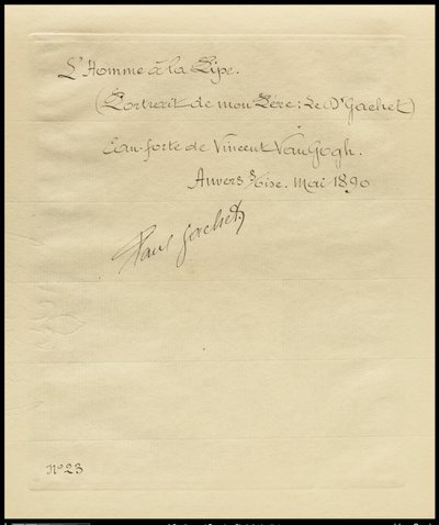 Verzó a pipát szívó emberről: Dr. Gachet portréja, 1890 alkotó: Vincent van Gogh