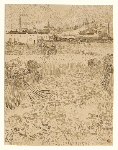 Kilátás a búzamezőkről alkotó: Vincent van Gogh