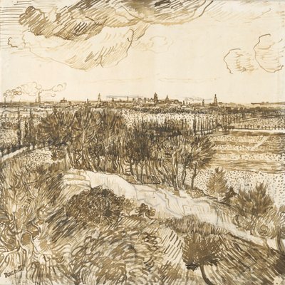 Arles látképe Montmajour felől alkotó: Vincent van Gogh
