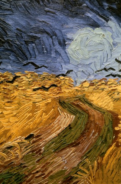 Búzamező varjakkal, részlet 1890. alkotó: Vincent van Gogh