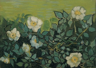 Wildrosen. 1889 alkotó: Vincent van Gogh