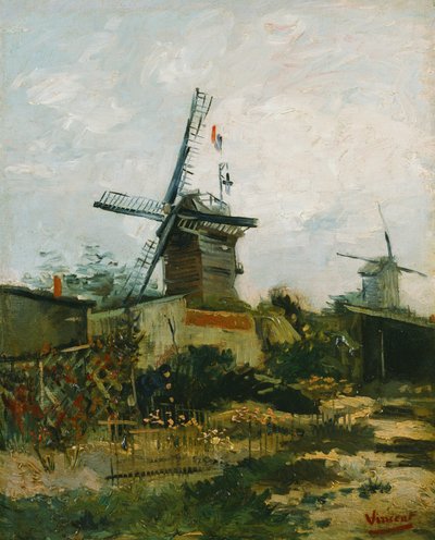 Szélmalmok a Montmartre-on alkotó: Vincent van Gogh