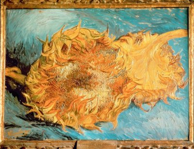 Két vágott napraforgó alkotó: Vincent van Gogh