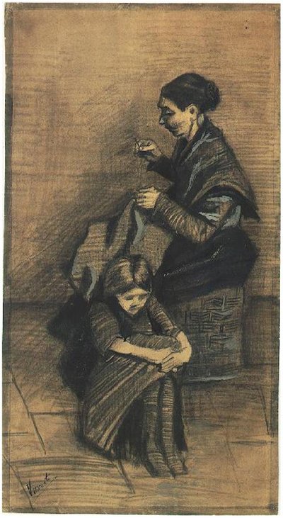 Sien, -Kosárra ülve, -lányos F1072 Vincent van Gogh alkotó: Vincent van Gogh