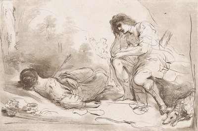 Cephalus és Procris, 1764-98 alkotó: Vincenzio Vangelisti
