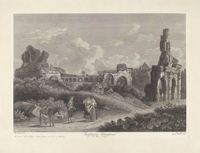 Capua amfiteátruma Anfiteatro Campano a S. Maria di Capua (cím a tárgyon) alkotó: Vincenzo Alloja