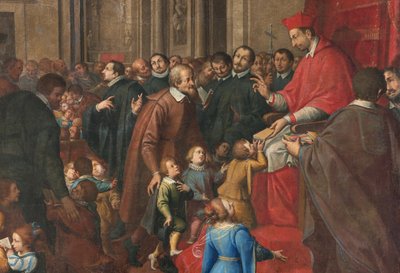 Milánó, San Francesco da Paola templom, Fratelli Campi, San Carlo megalapítja a keresztény tanítás iskoláját alkotó: Vincenzo and Campi Antonio Campi