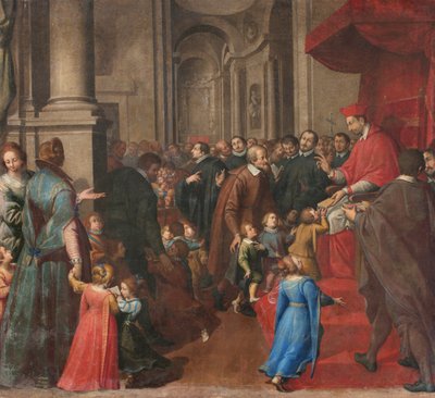 Milánó, San Francesco da Paola templom, Fratelli Campi, San Carlo megalapítja a keresztény tanítás iskoláját alkotó: Vincenzo and Campi Antonio Campi