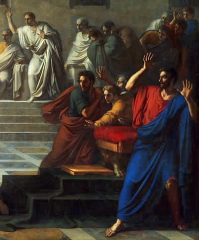 Caesar halála, ie 44. március 15., Vincenzo Camuccini (1771-1844) alkotó: Vincenzo Camuccini