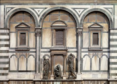 Keresztelő Szent János, hóhéra és Salome (a firenzei keresztelőkápolna részlete) - szobor 1571 alkotó: Vincenzo Danti