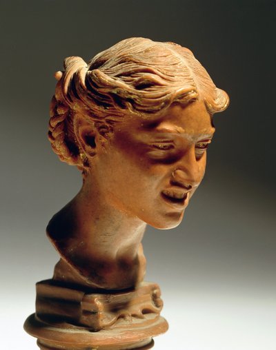 A capri nő feje, Vincenzo Gemito (1852-1929), vörös viasz alkotó: Vincenzo Gemito
