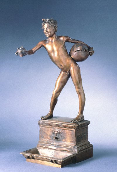 vízhordozó, Vincenzo Gemito (1852-1929), bronz, 25 cm alkotó: Vincenzo Gemito