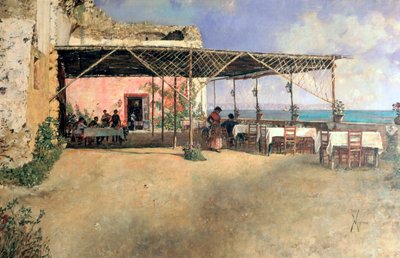 Taverna Posillipóban, 1886 alkotó: Vincenzo Migliaro