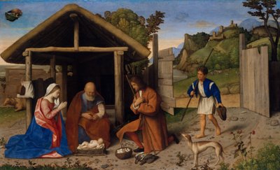 A Pásztorok imádása, 1520 körül (olaj, vászon) alkotó: Vincenzo di Biagio Catena