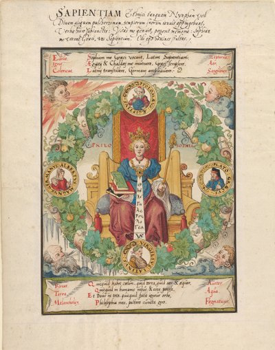 Filozófia trónolt, 16. század közepe. alkotó: Virgil Solis