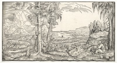 Szent János Patmosz szigetén, c. 1545-55. alkotó: Virgilius Solis