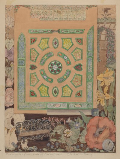 Virágoskert - Lewis Estate, c. 1936. alkotó: Virginia Richards