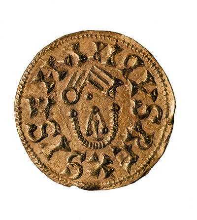 Sisenand király tremissise (vagy trienjei), a spanyolországi Tarracóban öntve, 7. század (érme) alkotó: Visigothic