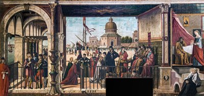 Az angol nagykövetek érkezése a bretagne-i király udvarába The Legend of..., 1495-150 alkotó: Vittore Carpaccio