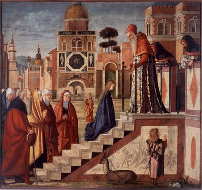 Szűzanya bemutatása a templomban alkotó: Vittore Carpaccio