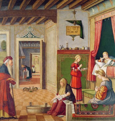 A Szűz születése, 1504-08 (lásd még: 204962) alkotó: Vittore Carpaccio