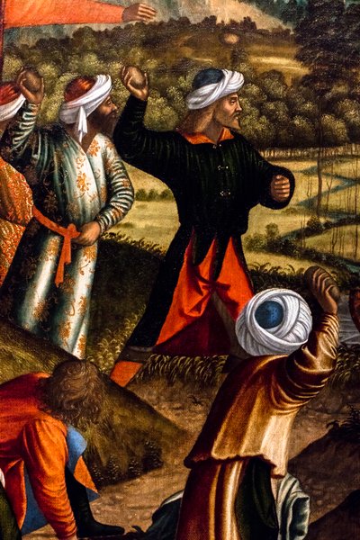 Szent István megkövezése, Szent István ciklus, részlet alkotó: Vittore Carpaccio