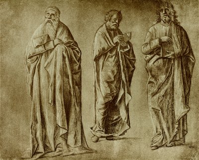 Három alaktanulmány szenteknek alkotó: Vittore Carpaccio