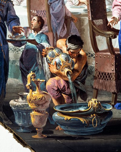 Házasság Kánában, Vittorio Maria Bigari (1692-1776), Részlet alkotó: Vittorio Maria Bigari