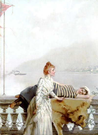 Álmodozók (egyikük a párból) alkotó: Vittorio Matteo Corcos