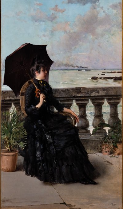 A Mascagni teraszon alkotó: Vittorio Matteo Corcos