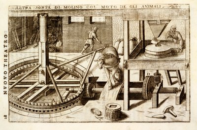 Lóhajtású marógép 1607 alkotó: Vittorio Zonca
