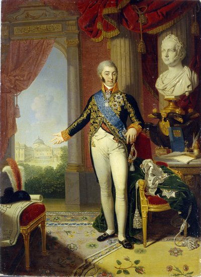 Nyikolaj Petrovics Seremetyev (1751-1809) gróf portréja (N. P. Seremetev gróf portréja). Vlagyimir Lukics Borovikovszkij (vagy Borovikovski) (1757-1825) festménye, olaj, vászon alkotó: Vladimir Lukich Borovikovsky