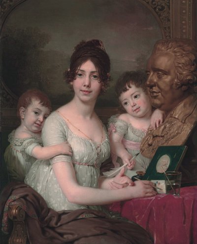 Ljubov Iljinicsna Kuseleva grófnő portréja, szül. Bezborodko 1783-1809 gyermekekkel, 1803 alkotó: Vladimir Lukich Borovikovsky