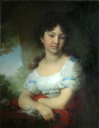 Mária Alekszejevna Orlova-Denisova grófnő portréja, 1801 alkotó: Vladimir Lukich Borovikovsky