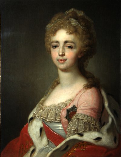 Alexandra Pavlovna nagyhercegnő 1783-1801, I. Pál császár lánya portréja, 1798 alkotó: Vladimir Lukich Borovikovsky