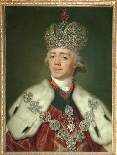 I. Pál orosz császár portréja 1754-1801, 1799-1800 alkotó: Vladimir Lukich Borovikovsky