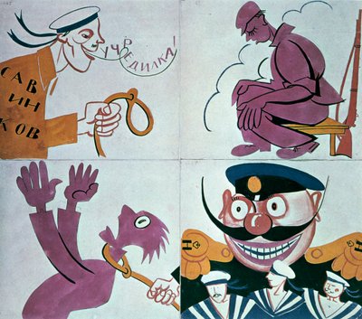 Karikatúra az alkotmányozó nemzetgyűlés ellen 1921. alkotó: Vladimir Mayakovsky