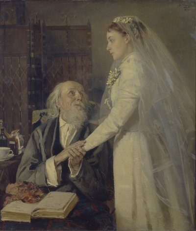 Az esküvő előtt. Búcsú, 1894 alkotó: Vladimir Yegorovich Makovsky