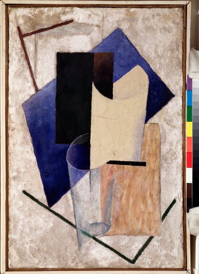 Nature morte (Csendélet), 1920 körül (olaj, fa) alkotó: Vladislav Maximilianovich Strzheminsky