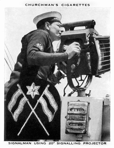 Signalman 20 Signaling Projector segítségével, 1937. alkotó: WA and AC Churchman