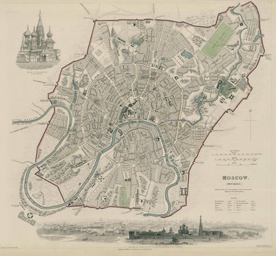 Moszkva térképe, 1836 alkotó: W.B. Clarke