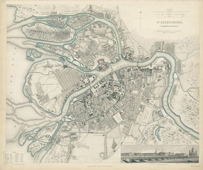 Pétervár térkép, 1834 alkotó: W.B. Clarke