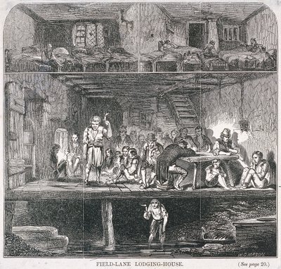 Field Lane Lodging House, London, 1847 alkotó: WG Mason