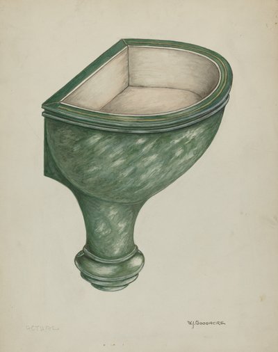 Szenteltvíz Font, Santa Barbara alkotó: W.J. Goodacre