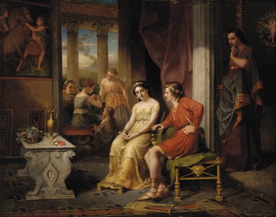 Pompeii utolsó napjai: Glaucus és Ione (olaj, vászon) alkotó: W. Colby