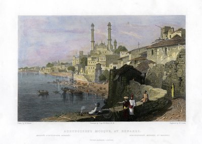 Aurangzeb mecset Benaresben, Indiában, 19. század alkotó: W Cook