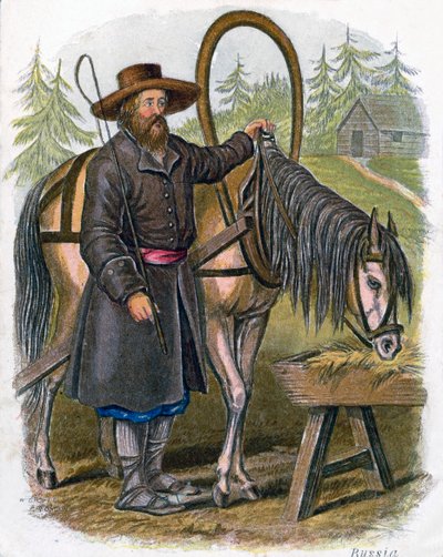 „Orosz paraszt”, 1809. alkotó: W Dickes