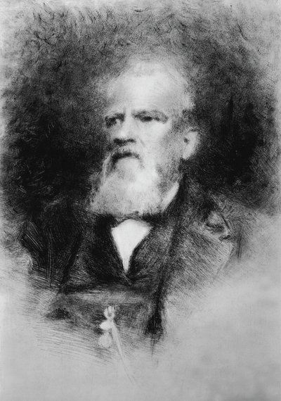 Alberto Mazzucato (1813-1877) olasz zeneszerző portréja, rézkarc alkotó: John Ward Dunsmore