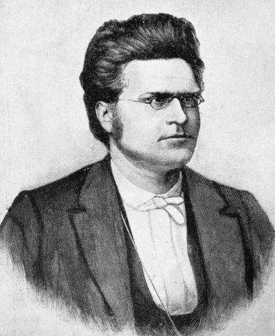 Bjornstjerne Martinius Bjornson (1832-1910), norvég író, költő és drámaíró portréja, fametszet Budtz Mueller és társai fényképe után alkotó: John Ward Dunsmore